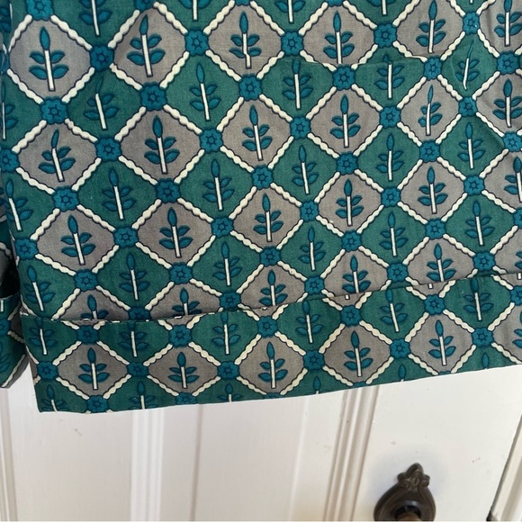 Anthropologie Shorts Pattern Print Corey Lynn Calter In The Square Green sz 8 - Picture 8 of 11